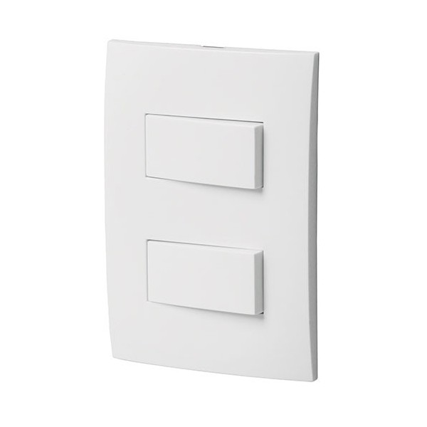 Placa con 2 Interruptores Sencillos VOLTECK