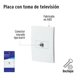 Placa con Toma de Television VOLTECK