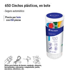 650 Cinchos Plasticos en Bote VOLTECK