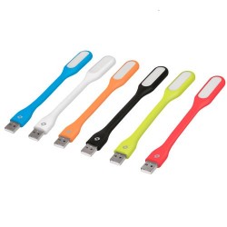 Mini-lampara Flexible de 5 LEDS para Puertos USB VOLTECK