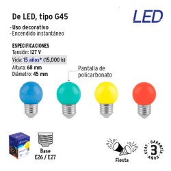 Lampara de LED Tipo G45 VOLTECK