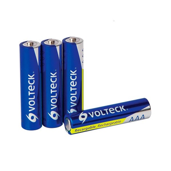 4 Pilas Recargables AAA 600 mAh Uso General VOLTECK