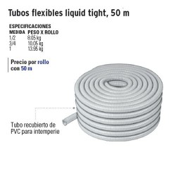 Tubo flexible Liquid Tight 50 m VOLTECK