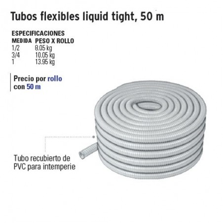Tubo flexible Liquid Tight 50 m VOLTECK
