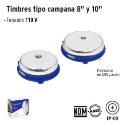 Timbre alámbrico, 1 tono, Volteck, Timbres, 46605