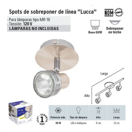 Luminario Linea ''Lucca'' 1 Spot VOLTECK