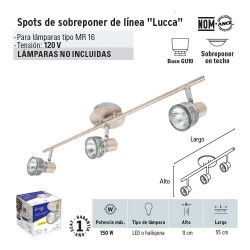 Luminario Tipo ''Lucca'' 3 Spot VOLTECK