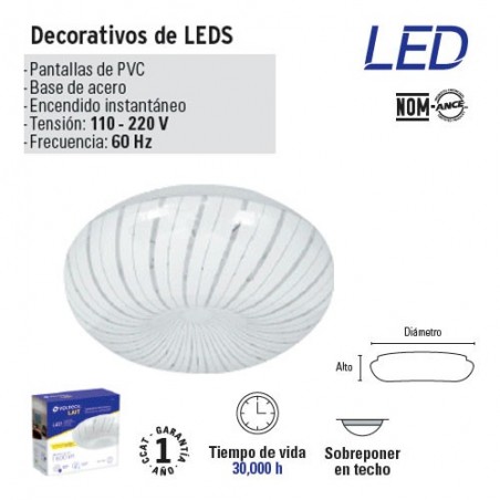 Luminario Decorativo de LED Tipo Taflon VOLTECK