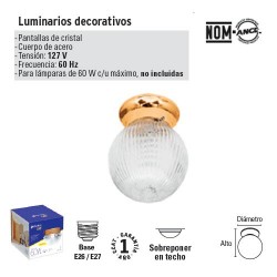 Luminario Decorativo de Cristal VOLTECK