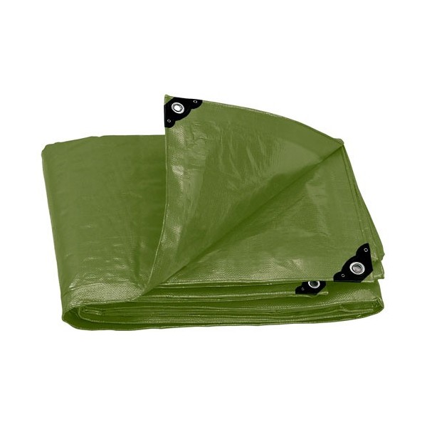 Lona Uso Rudo Verde Olivo 240 g/m Espesor de 0.40 mm TRUPER Lona Uso Rudo Verde Olivo 240 g/m Espesor de 0.40 mm TRUPER