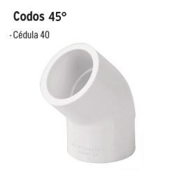 Codos 45º de PVC Hidráulico FOSET