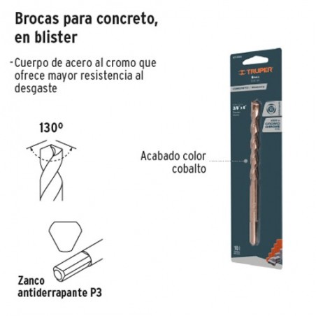 Broca para Concreto en Blister TRUPER