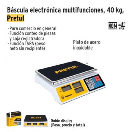 Bascula Electronica Multifunciones PRETUL