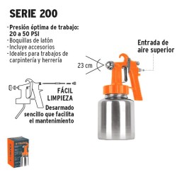 Pistola de Aire para Pintar Baja Presion Flujo Continuo TRUPER