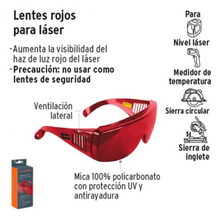 Lente Rojo para Laser TRUPER