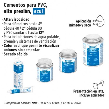 Pegamento Azul para PVC FOSET
