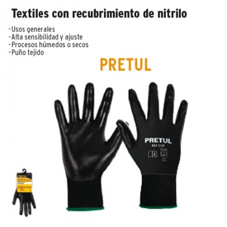 Guante Textil con Recubrimiento de Nitrilo PRETUL