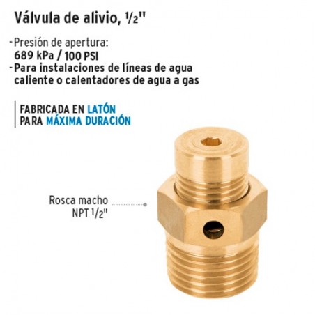 Valvula de Alivio 1/2" FOSET