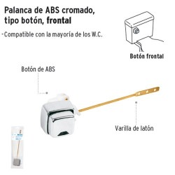 Palanca de ABS Cromado Tipo Boton Frontal FOSET