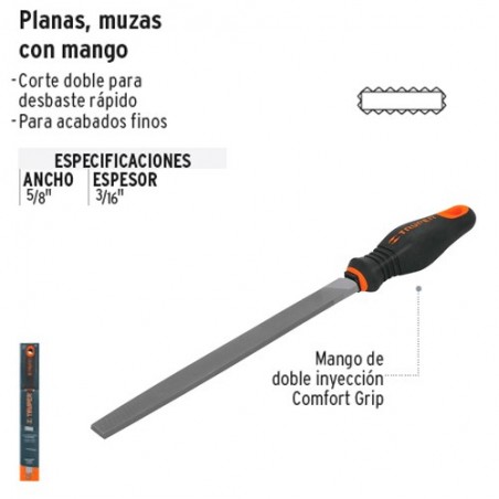 Lima Plana Muza con Mango Comfort Grip TRUPER