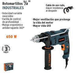 Rotomartillo Industrial 1/2" 650 W TRUPER