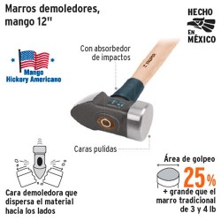 Marro Demoledor Mango de Madera 12" TRUPER