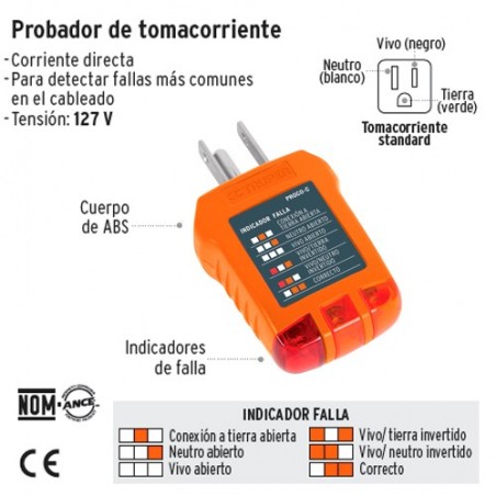 Probador de Tomacorriente TRUPER