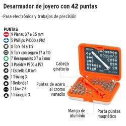 Desarmador de Joyero con 42 Puntas TRUPER