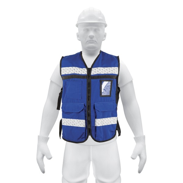 Chaleco Brigadista con Cintas Reflejantes de 2" Alta Visibilidad TRUPER