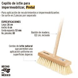 Cepillo de Ixtle para Impermeabilizar PRETUL