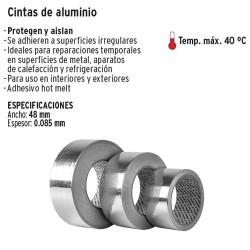 Cinta de Aluminio 48mm TRUPER