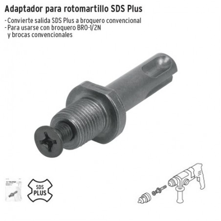 Adaptador para Rotomartillo SDS PLUS TRUPER