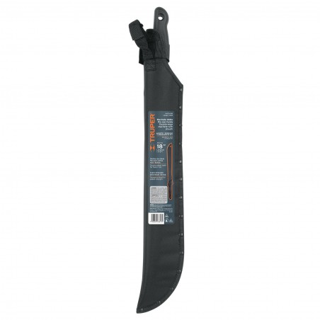 Machete Doble Filo 18" Cacha Inyectada con Funda TRUPER