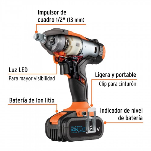 Llave de impacto neumática 1 , industrial, Truper, Pistolas De Impacto,  11186