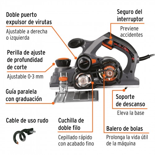 Cepillo Eléctrico 4-1/2"...