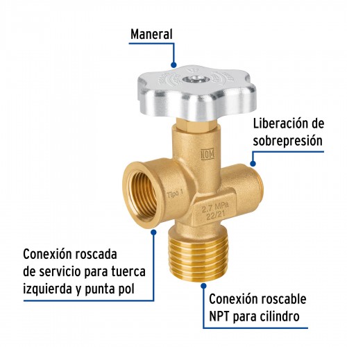 Válvula Para Cilindros De...