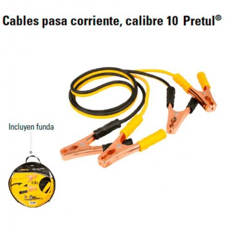 Cables Pasa Corriente Calibre 10 PRETUL