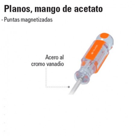 Desarmador Plano Mango de Acetato TRUPER