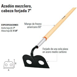 Azadón Mezclero Cabeza Forjada 7" TRUPER