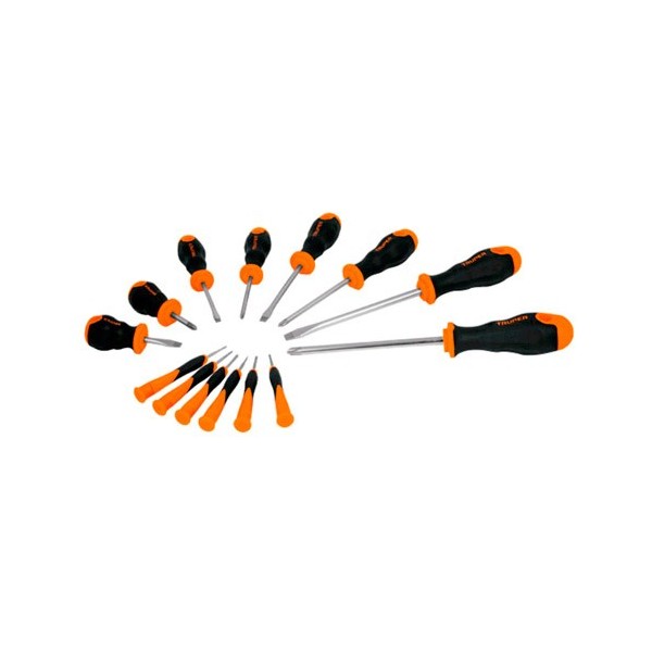 Juego de Desarmadores Comfort Grip y de Joyero 14 Piezas TRUPER Juego de Desarmadores Comfort Grip y de Joyero 14 Piezas TRUPER