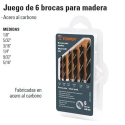 Juego de 6 Brocas Para Madera TRUPER