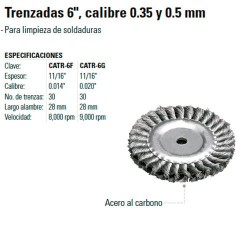 Carda Trenzada 6" TRUPER