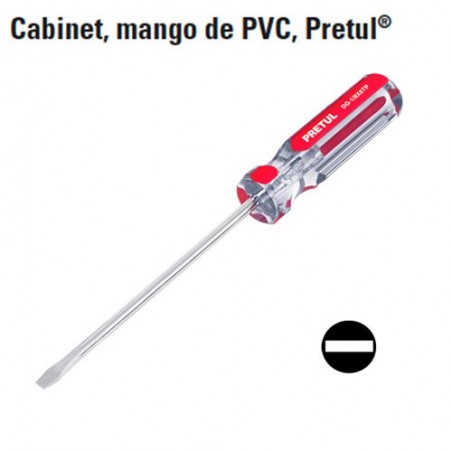 Desarmador Cabinet Mango de PVC PRETUL