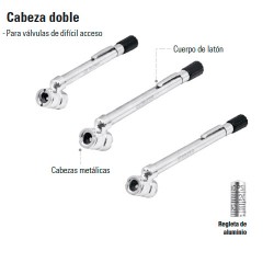 Calibrador de Presion Cabeza Doble TRUPER