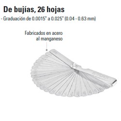 Calibrador de Bujías 26 Hojas TRUPER