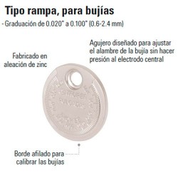 Calibrador de Bujías Tipo Rampa TRUPER