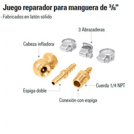 Juego Reparador para Manguera de 3/8" TRUPER