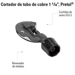 Cortador de Tubo de Cobre 1 1/8" PRETUL