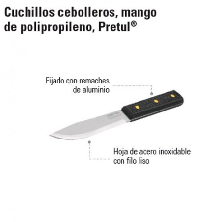 Cuchillo Cebollero Mango de Polipropileno PRETUL