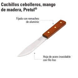 Cuchillo Cebollero Mango de Madera PRETUL